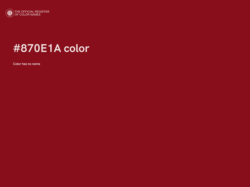 #870E1A color image