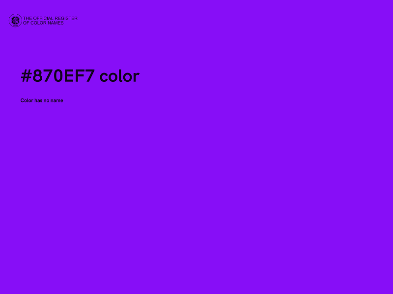 #870EF7 color image