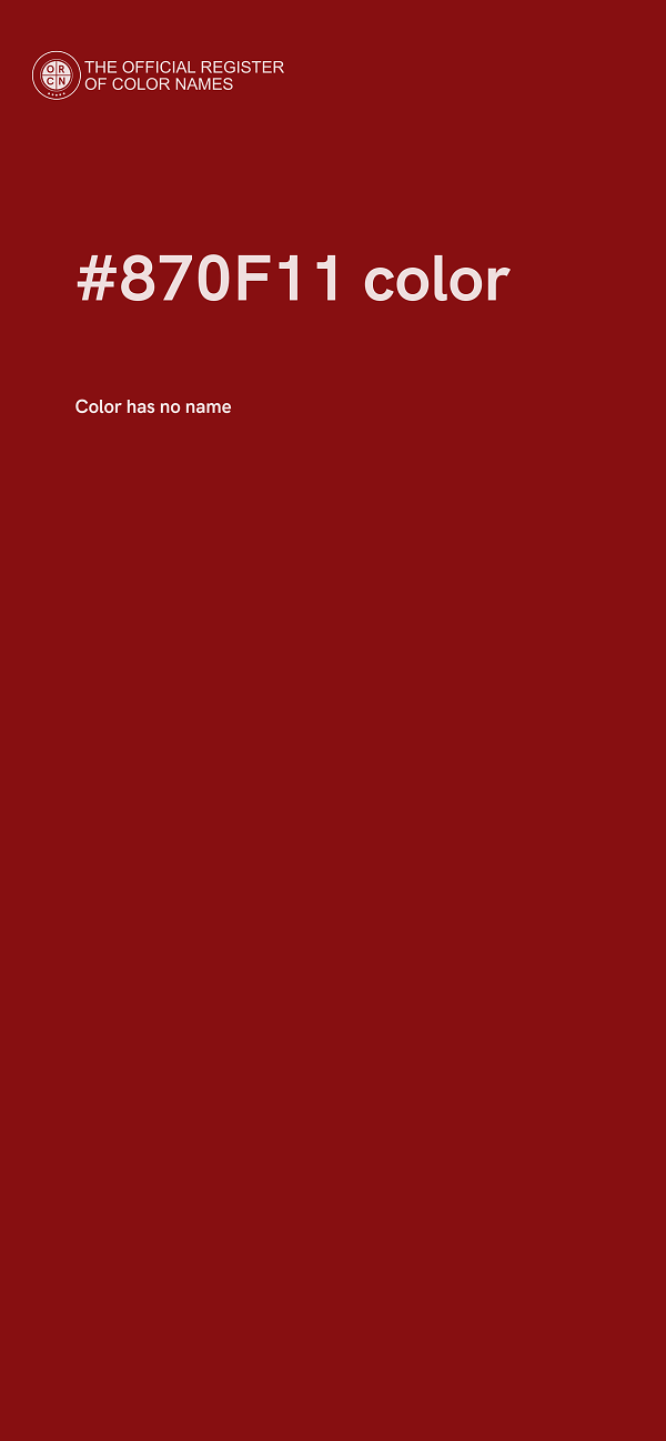 #870F11 color image