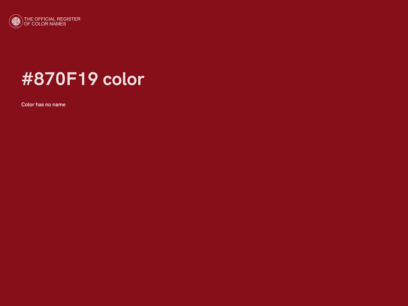 #870F19 color image