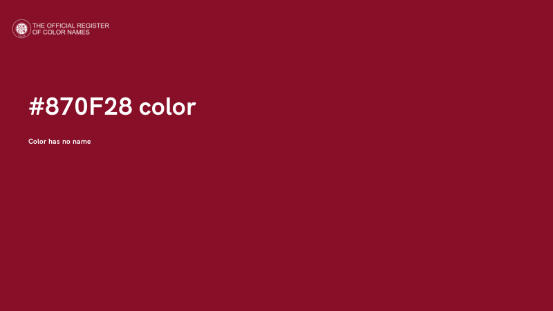 #870F28 color image