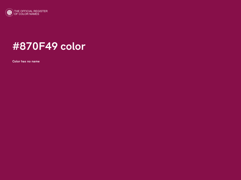 #870F49 color image