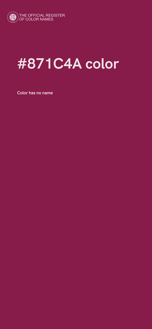 #871C4A color image