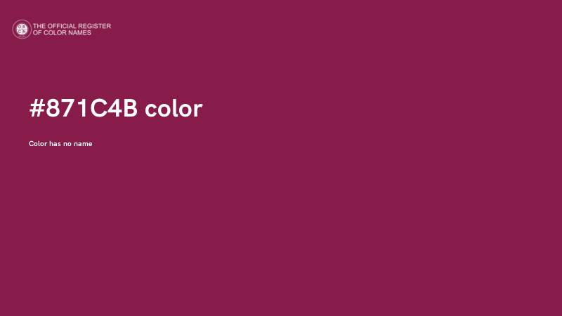 #871C4B color image