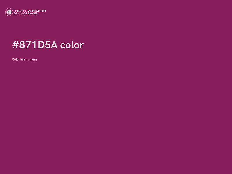 #871D5A color image