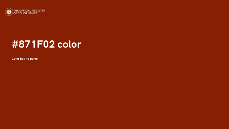 #871F02 color image