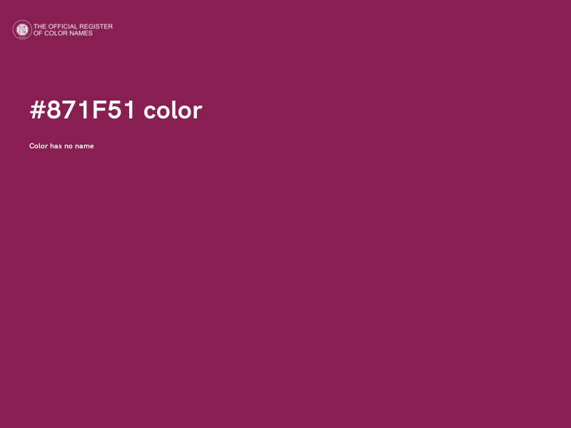 #871F51 color image