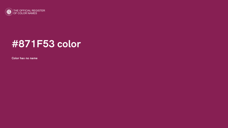 #871F53 color image