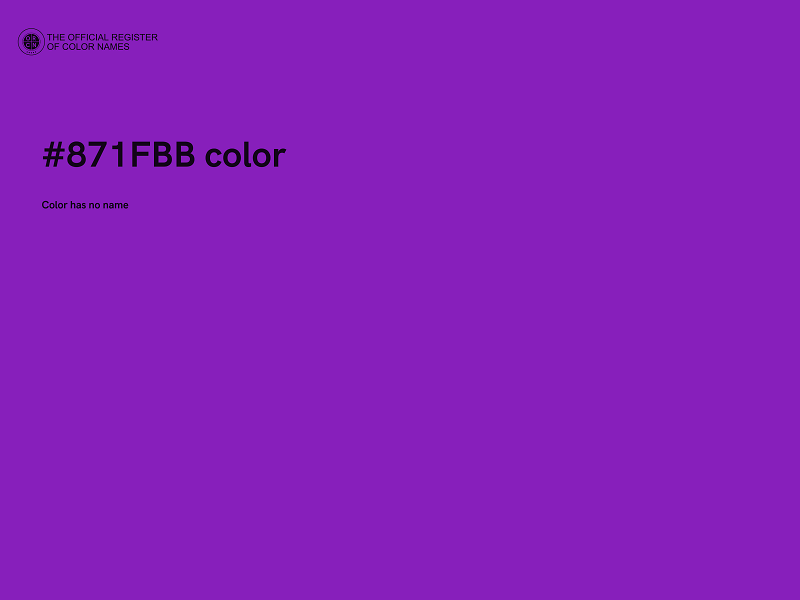 #871FBB color image