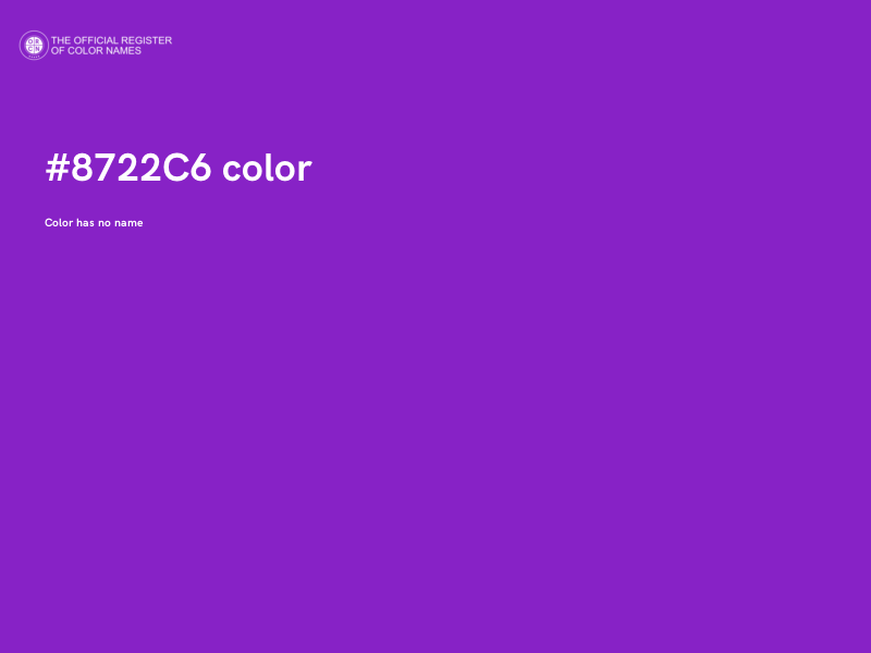 #8722C6 color image