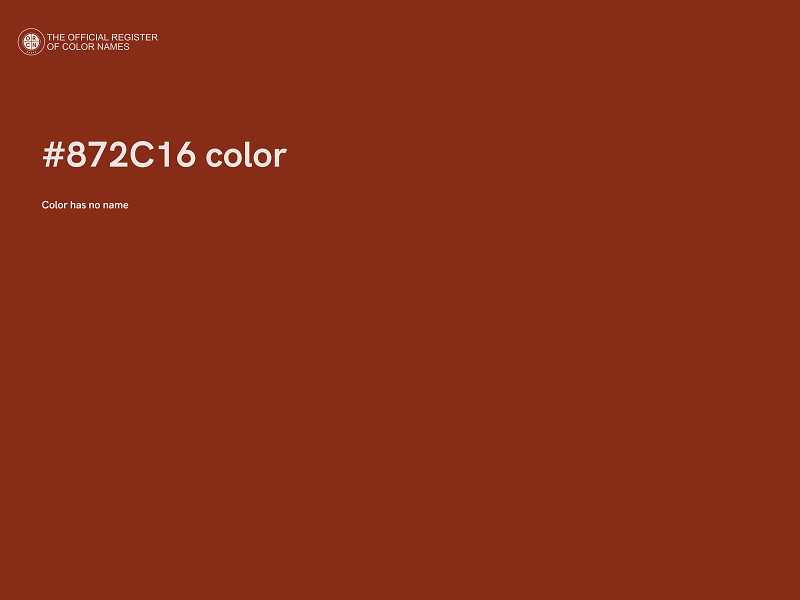 #872C16 color image