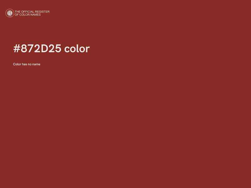 #872D25 color image