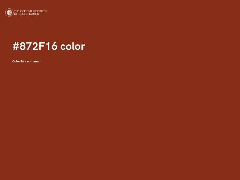 #872F16 color image