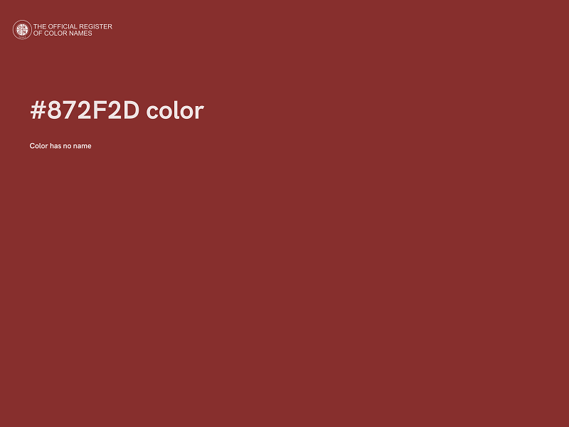 #872F2D color image