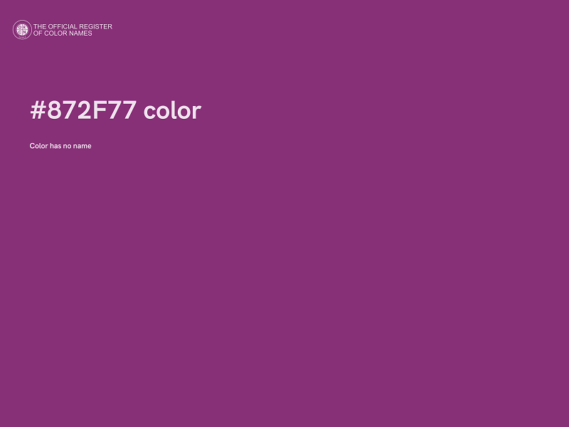#872F77 color image