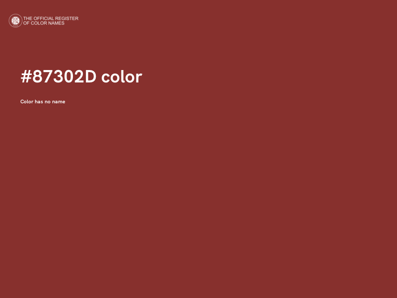 #87302D color image