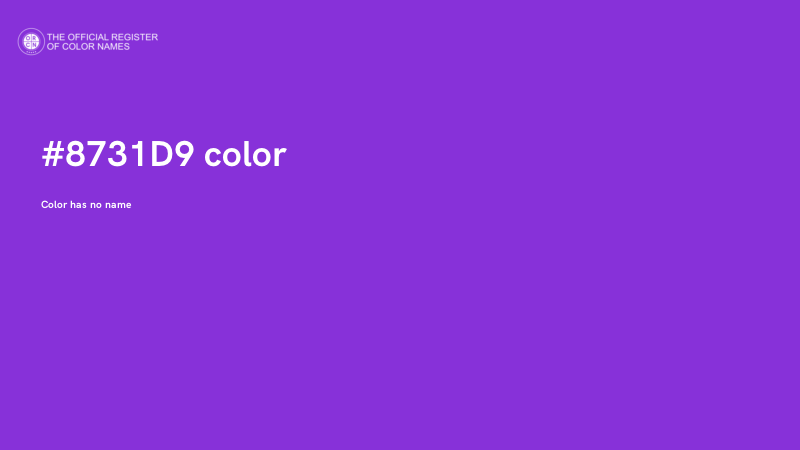 #8731D9 color image