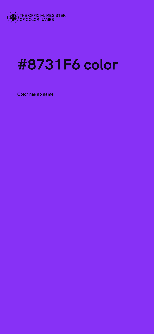 #8731F6 color image