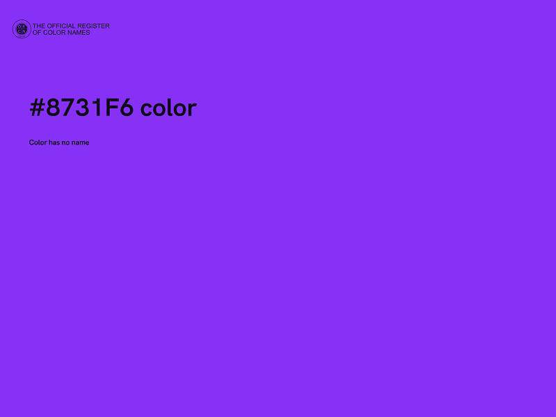 #8731F6 color image