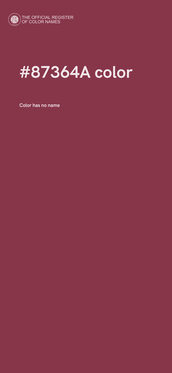 #87364A color image