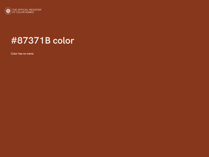 #87371B color image