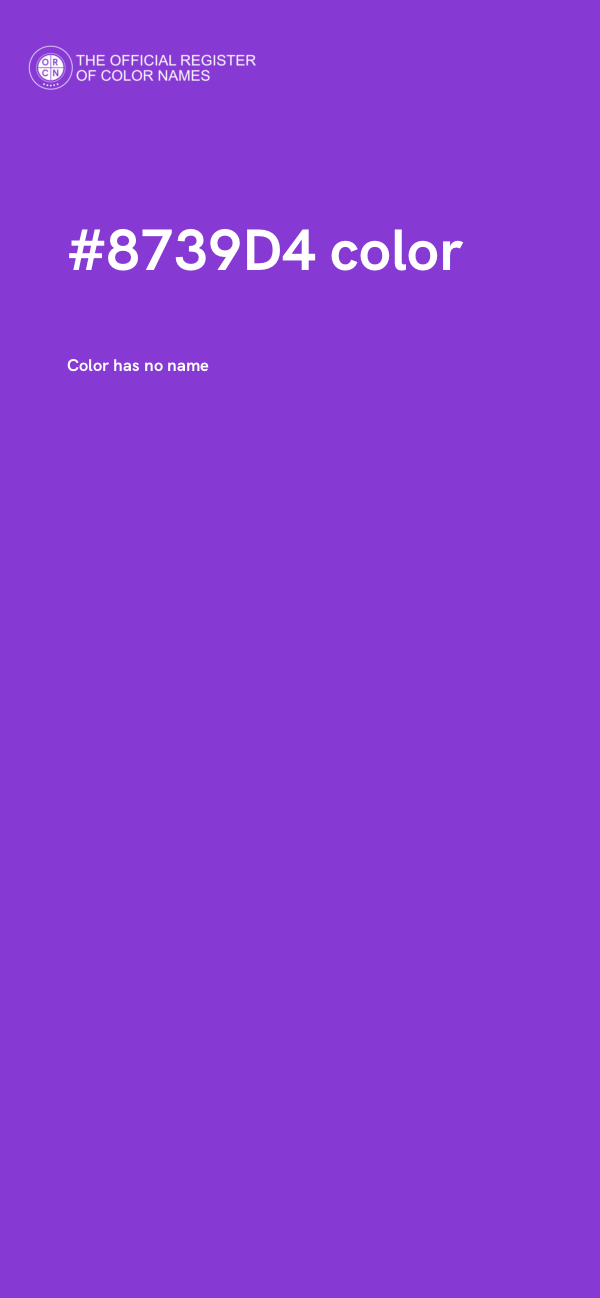 #8739D4 color image