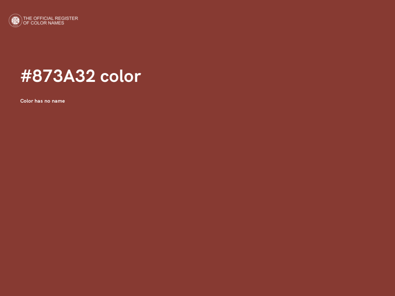 #873A32 color image