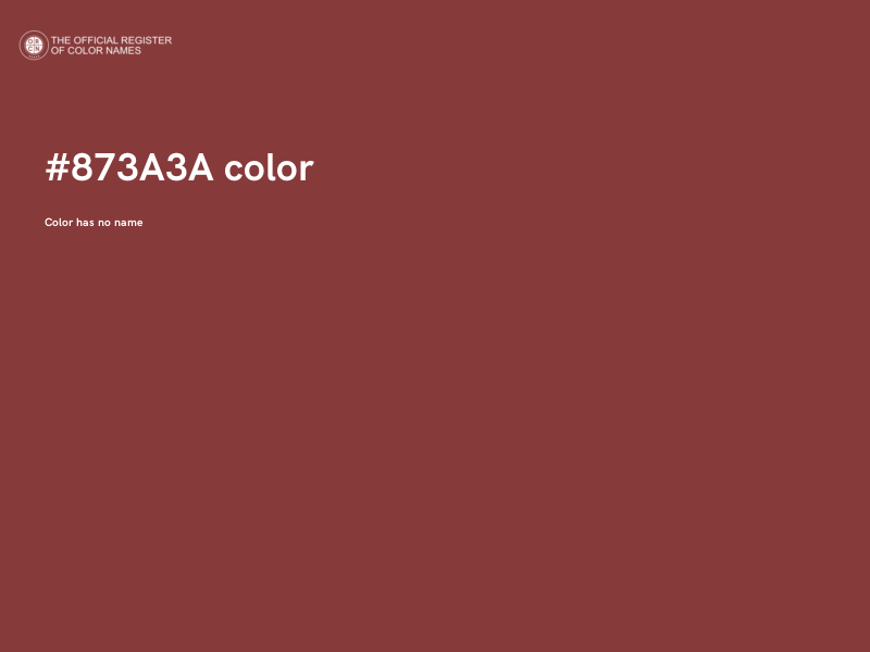 #873A3A color image