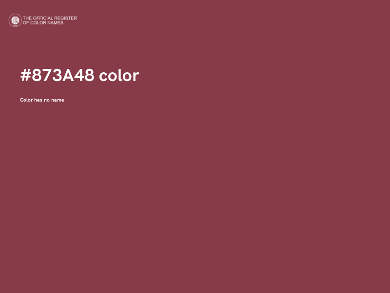 #873A48 color image