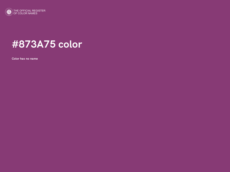 #873A75 color image