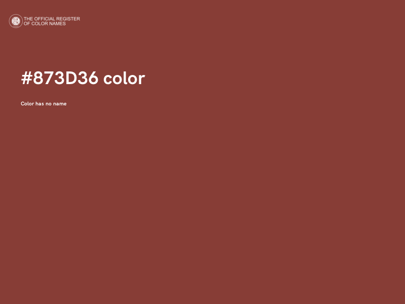 #873D36 color image