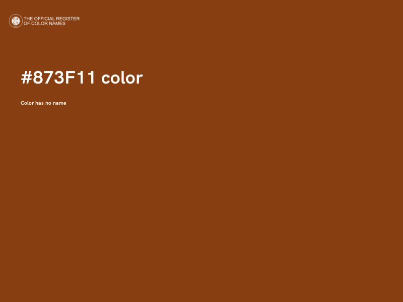 #873F11 color image
