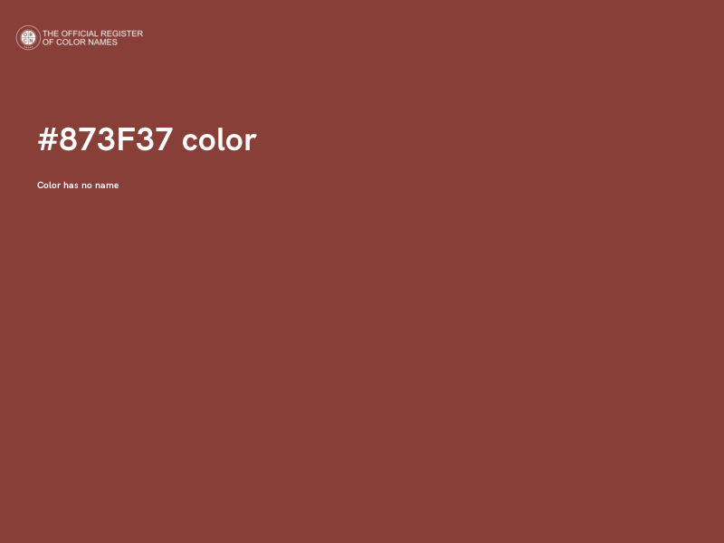 #873F37 color image