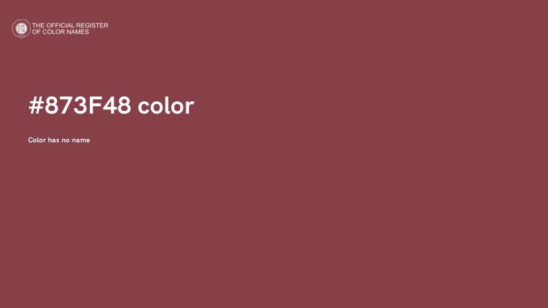 #873F48 color image