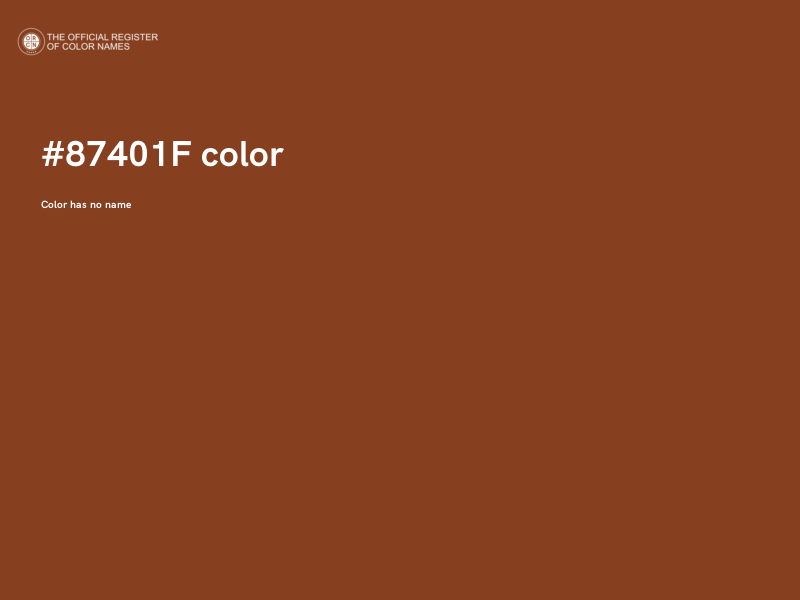 #87401F color image