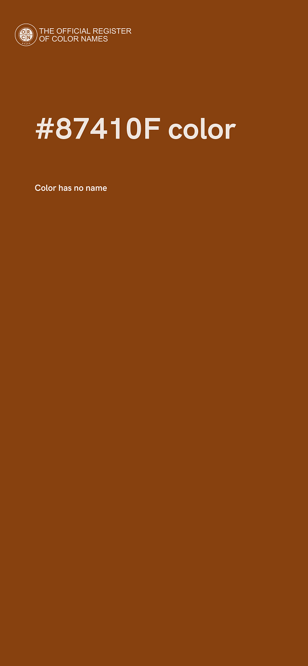 #87410F color image
