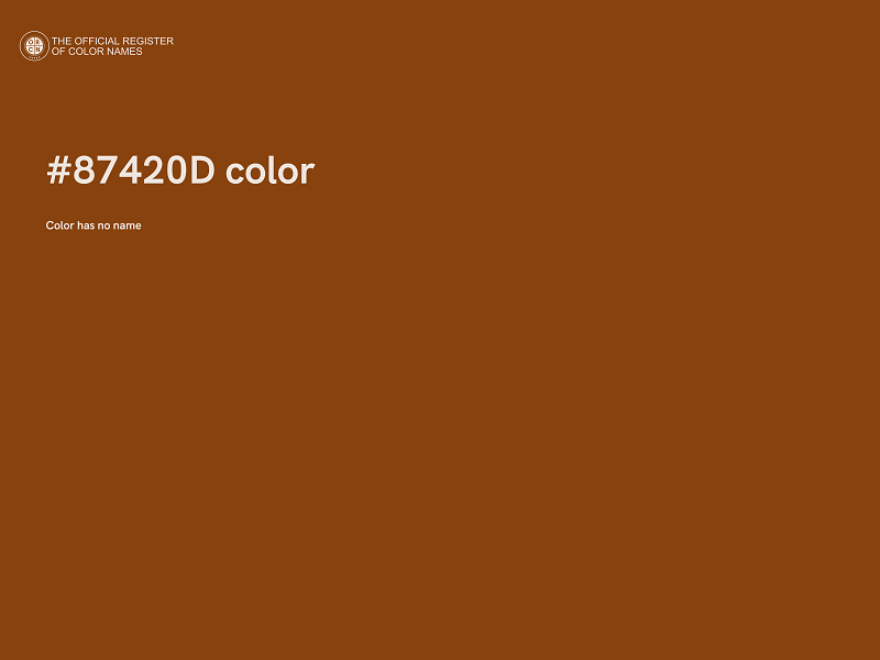 #87420D color image