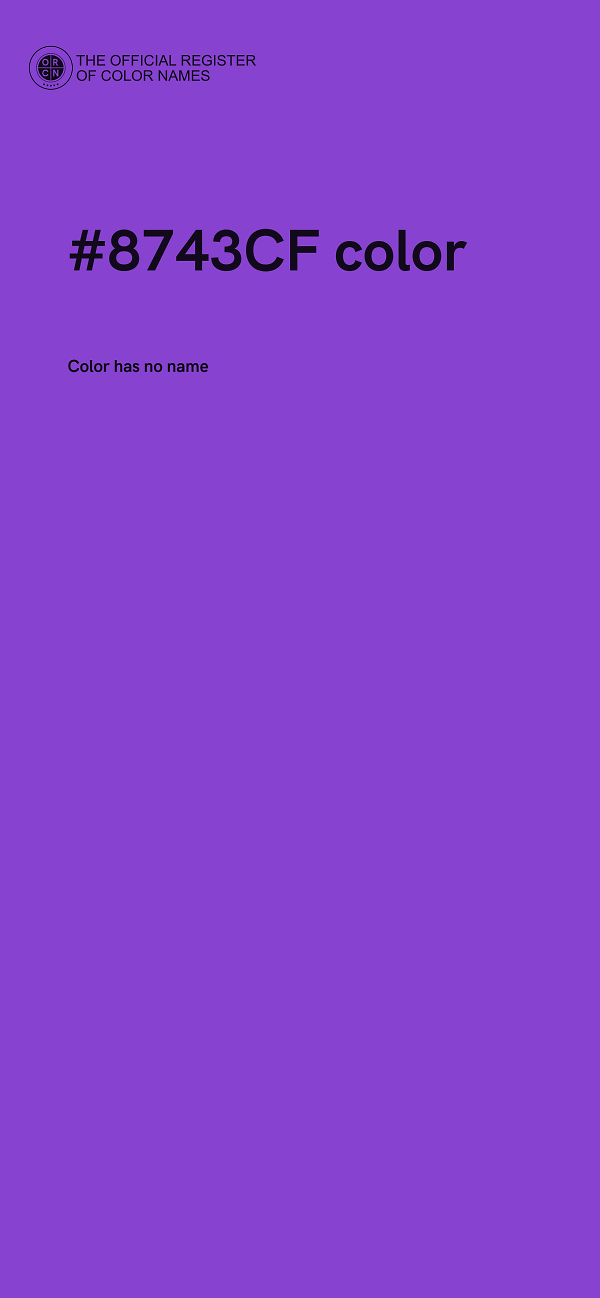 #8743CF color image
