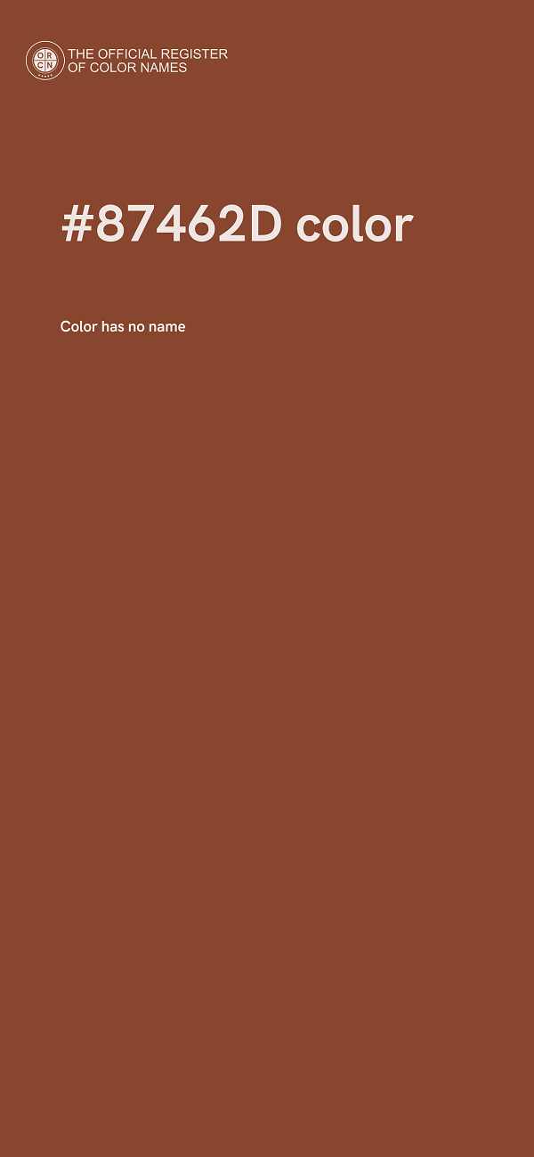 #87462D color image