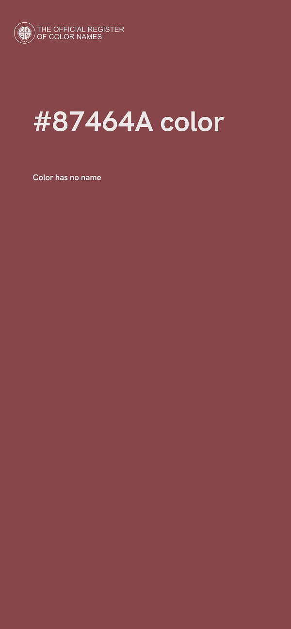 #87464A color image