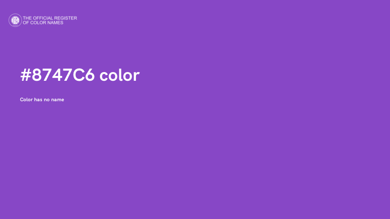 #8747C6 color image