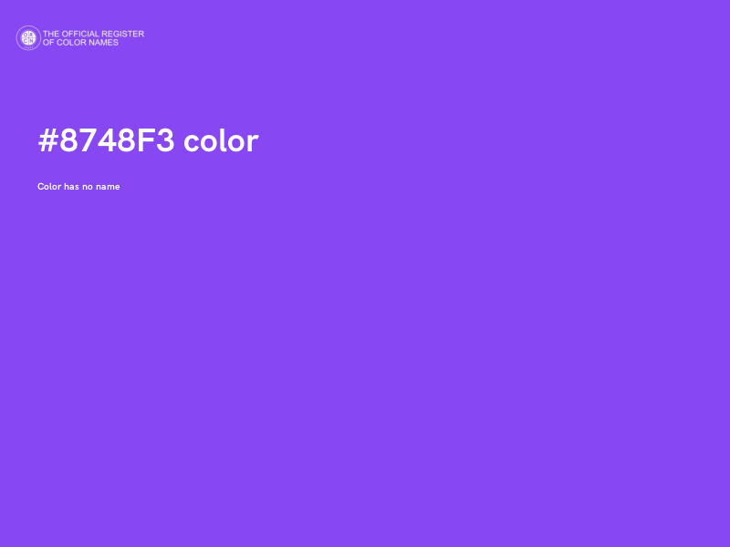#8748F3 color image