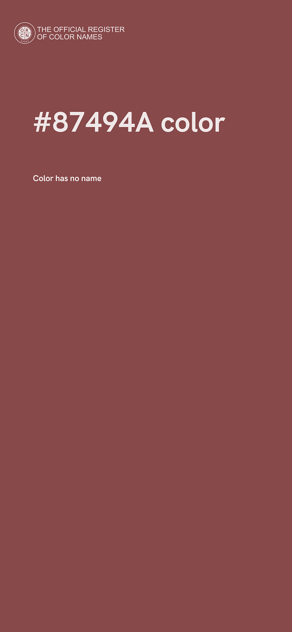 #87494A color image