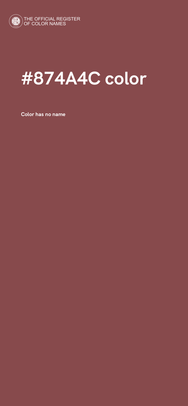 #874A4C color image