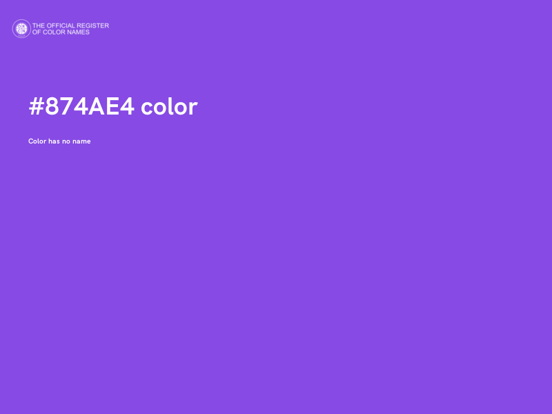 #874AE4 color image