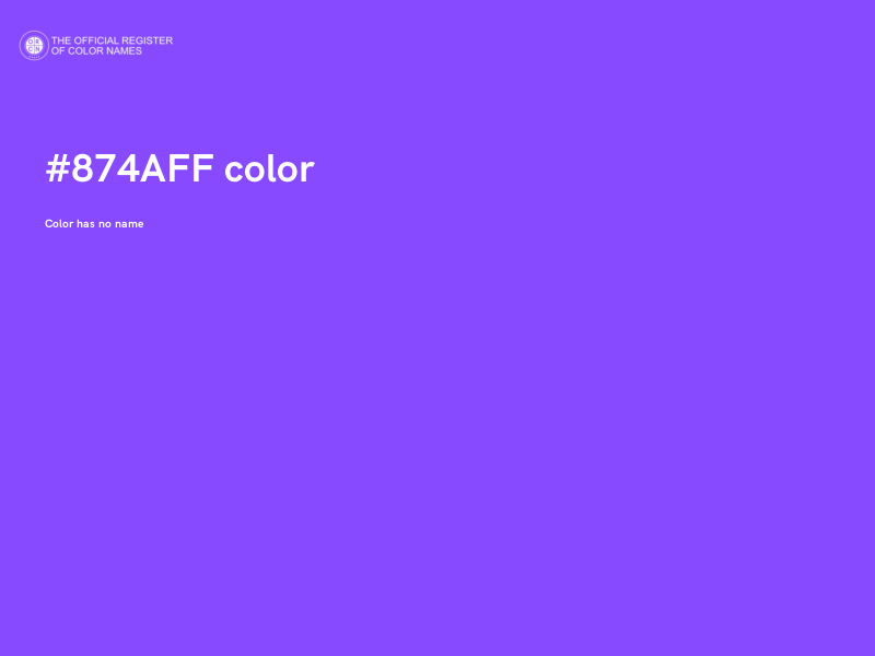 #874AFF color image