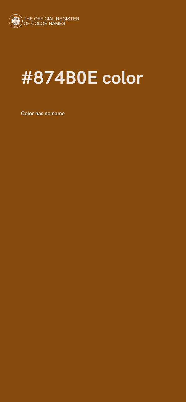 #874B0E color image