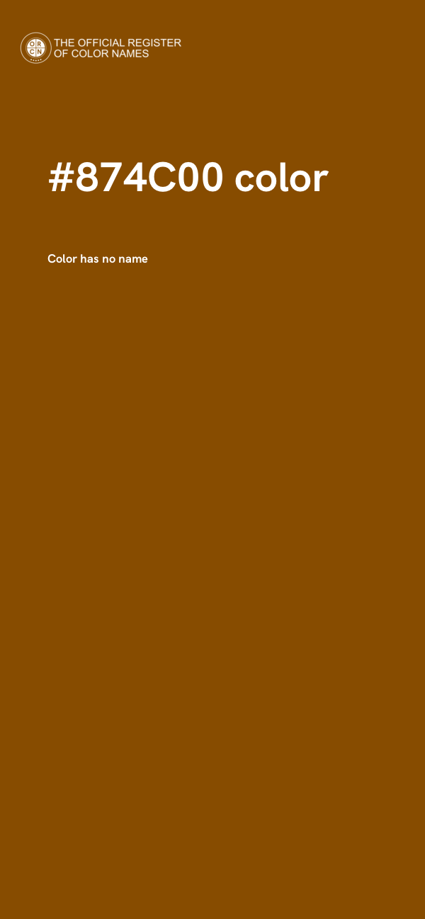 #874C00 color image