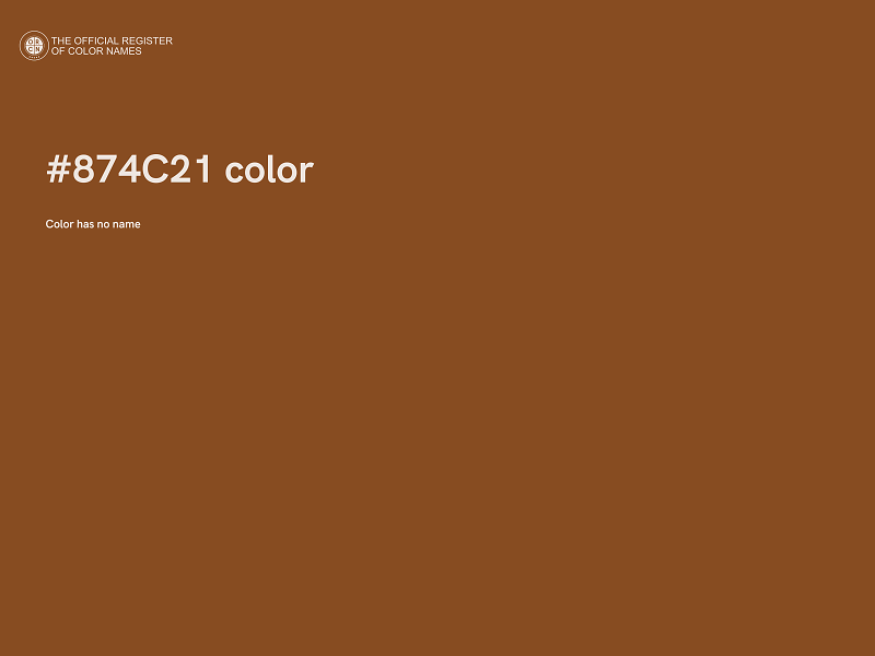 #874C21 color image