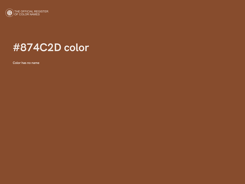 #874C2D color image